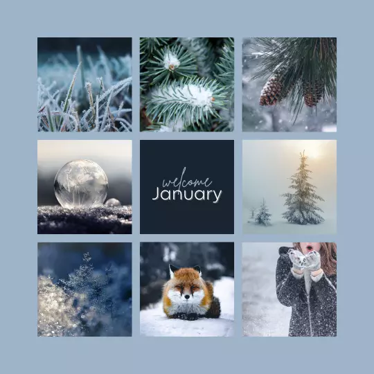 Template Grid Instagram Happy New Year 